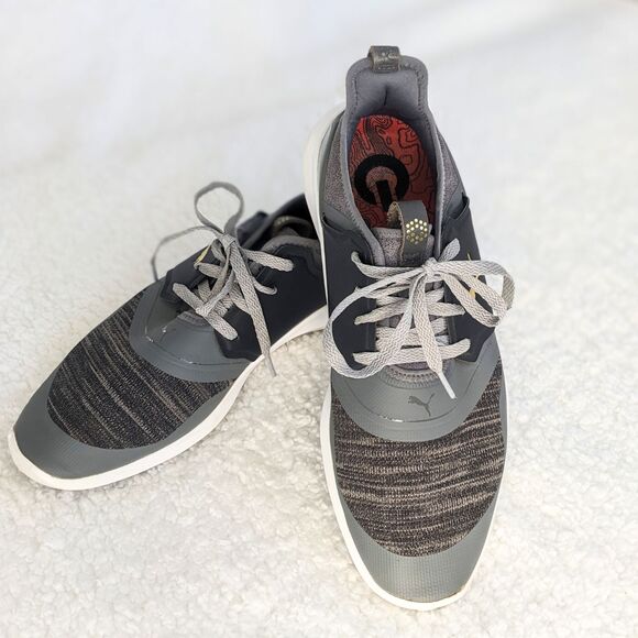 PUMA Ignite Spikeless Golf Shoes Men's Size 10 Gray/Black/White Like New - Picture 1 of 7